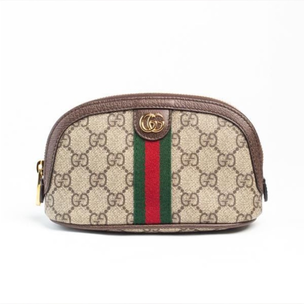 Auth Gucci Supreme GG Ophelia Cosmetics Pouch